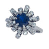 Vintage Sapphire & Diamond Cluster Ring