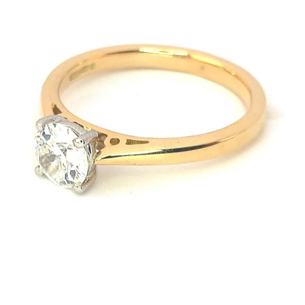 Pre-owned 18ct Gold 0.63ct Diamond Solitaire Ring