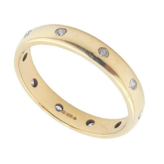 Pre-owned 18ct Gold Diamond Band Ring