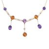 Vintage Amethyst Citrine & Pearl Necklace