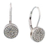 Pre-owned 14ct White-Gold Diamond Cluster Earrings
