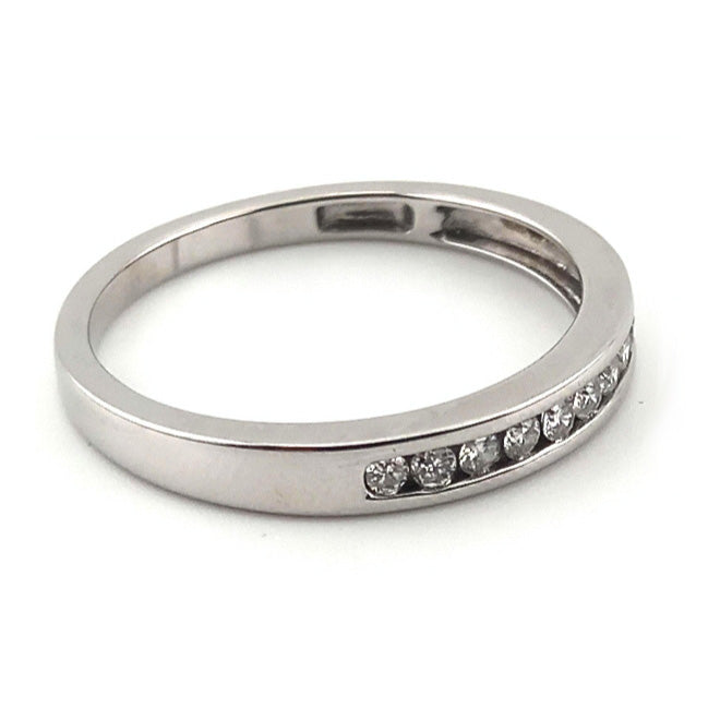 Pre-owned 18ct White Gold Diamond Half-Eternity Ring