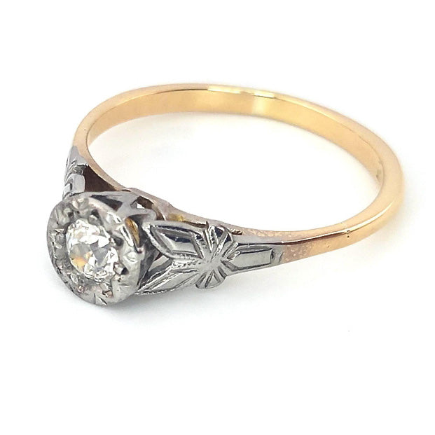 Vintage Diamond Solitaire Ring