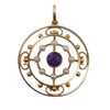 Vintage Amethyst & Seed Pearl Pendant