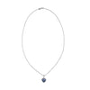 Pre-owned 18ct White-Gold Sapphire & Diamond Necklace