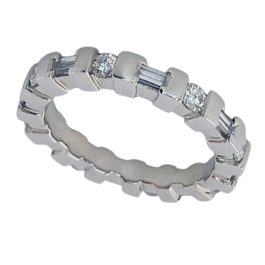 Pre-owned Platinum Diamond Full Eternity Ring
