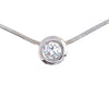 Pre-owned 18ct White-Gold Diamond Solitaire Necklace