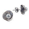 Pre-owned 9ct White-Gold Pearl Stud Earrings