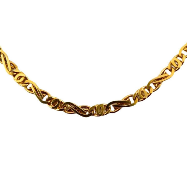 Pre-owned 9ct Gold 18 Inch Fancy Link Chain