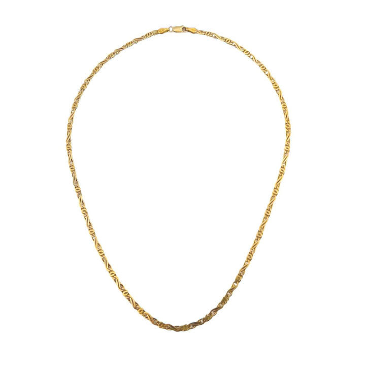 Pre-owned 9ct Gold 18 Inch Fancy Link Chain