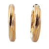 Pre-owned 9ct Gold Twisted Hoop Earrings