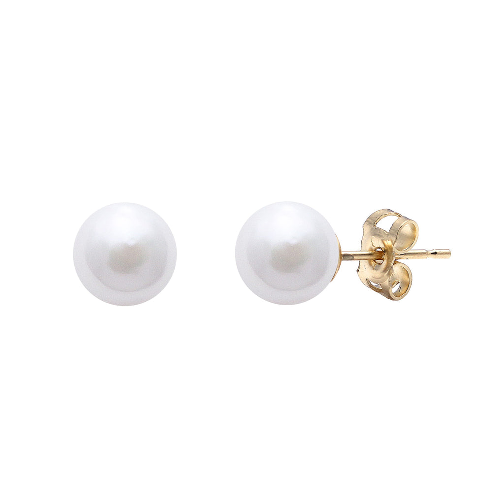 9ct Gold 6.5-7mm Cultured Pearl Studs