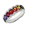 18ct Rainbow Sapphire & Diamond Ring